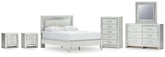 Best Deals Furniture - Ashley Furniture - Zyniden Queen Upholstered Panel Bed, Dresser, Mirror, Chest and 2 Nightstands - Queen Upholstered Panel Bed, Dresser, Mirror, Chest and 2 Nightstands - B2114B17